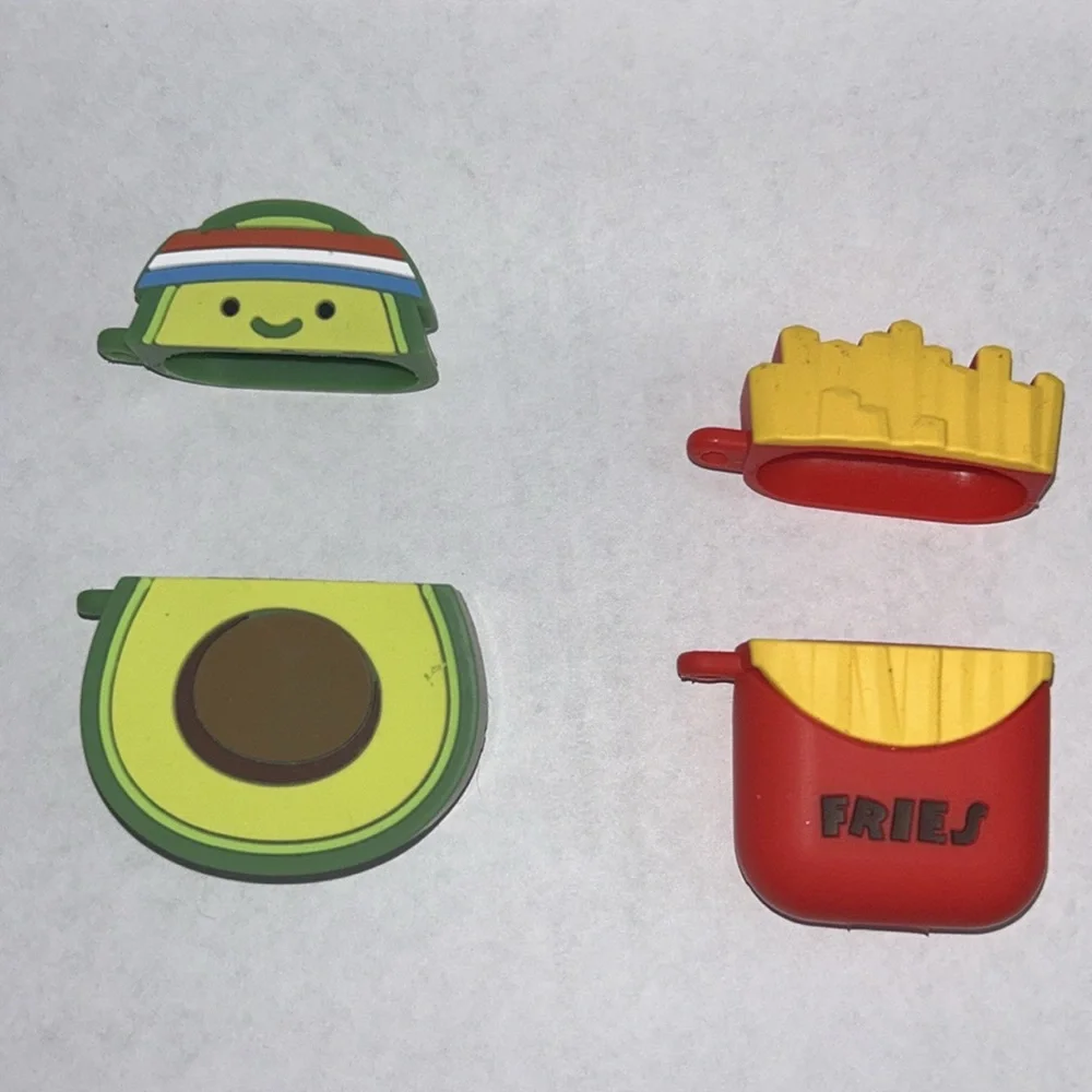 Avocado & Fries AirPods Pro Case Set | Cute Food Silicone Cover Kawaii